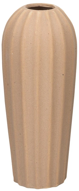 Wazon myHome Wave Beżowy 10 x 10 x 25 cm (5907078435886) - obraz 1