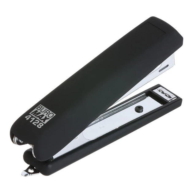 Степлер Buromax Rubber Touch скоби №10 до 12 аркушів чорний (BM.4128-01) - зображення 2