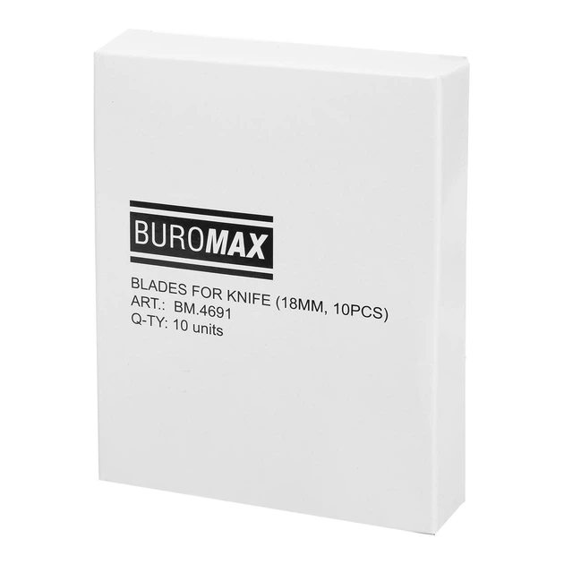 Леза до канцелярських ножів Buromax 18мм 10шт (BM.4691) - зображення 2