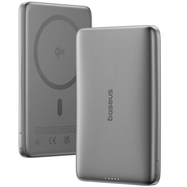 Портативна батарея Baseus PicoGo Ultra-Slim Qi2 27W 10000 mAh black (E0027201) - зображення 5