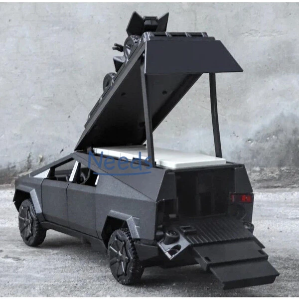 Машинка Tesla Cybertruck Camping металева колекційна моделька іграшка 16 см Чорний (4863321) - Фото 5 Машинка Tesla Cybertruck Camping металева колекційна моделька іграшка 16 см Чорний (4863321) - зображення 5