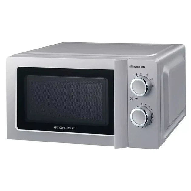 Микроволновая печь Grunhelm 20MX711-G | на 20л/700Вт, 6 уровней мощности, таймер на 30 минут, Серый - изображение 4