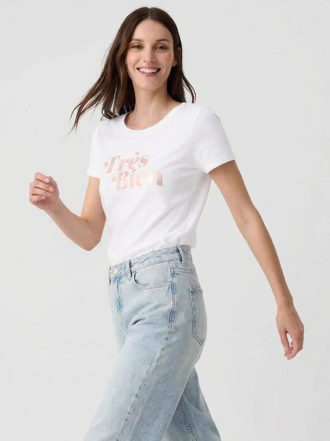 Футболка женская GAP Favorite Graphic 50012461 S Белая (4826241296666) - Фото 5 Футболка женская GAP Favorite Graphic 50012461 S Белая (4826241296666) - изображение 5