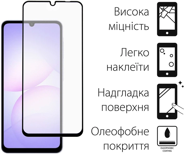 Комплект чехол для смартфона + стекло DENGOS Carbon для Samsung Galaxy A07 Black (DG-KM-162) - изображение 3