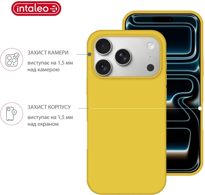 Чохол для смартфона Intaleo Silicone Case для Apple iPhone 17 Pro Yellow (1283126630521) - Фото 3 Чохол для смартфона Intaleo Silicone Case для Apple iPhone 17 Pro Yellow (1283126630521) - зображення 3