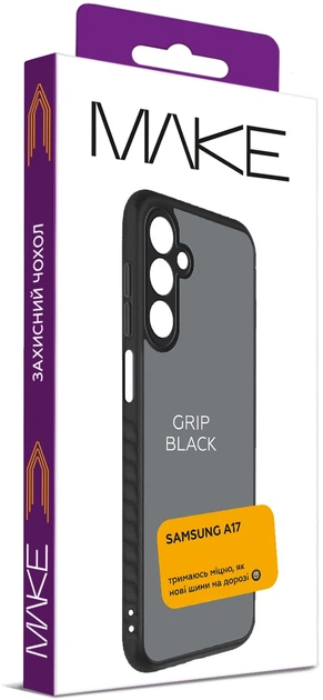 Чохол для смартфона MAKE Grip для Samsung Galaxy A17 Black (MGRP-SA17BK) - зображення 4