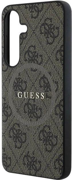 Панель Guess Leather 4G Colored Ring Classic Logo MagSafe для Samsung Galaxy S25 Plus Brown (3666339449513) - зображення 5