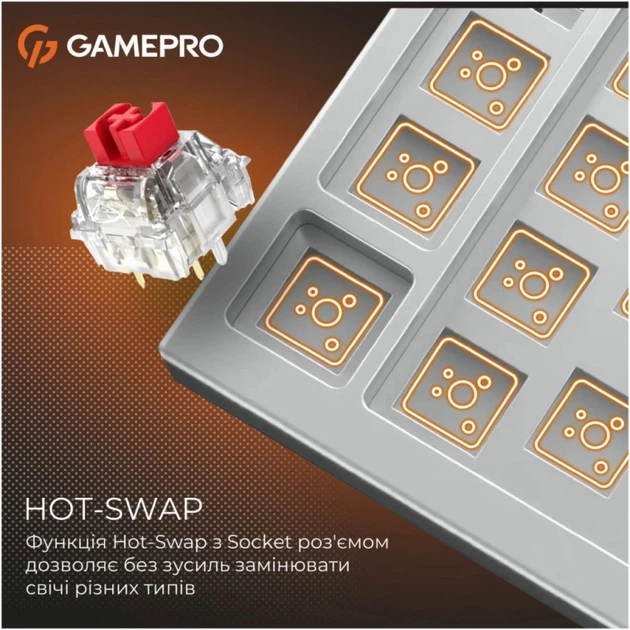 Клавіатура GamePro Genesis Silverlight MK126 USB UA Grey (MK126) - зображення 9