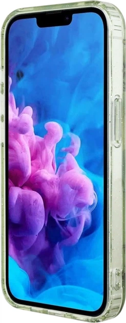 Панель Guess IML Metal Glitter Flowers Triangle MagSafe для Apple iPhone 16e Green (GUHMPSE4HFLPEDN) - зображення 4