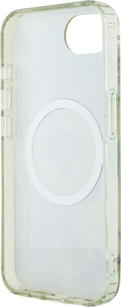 Панель Guess IML Metal Glitter Flowers Triangle MagSafe для Apple iPhone 16e Green (GUHMPSE4HFLPEDN) - зображення 6