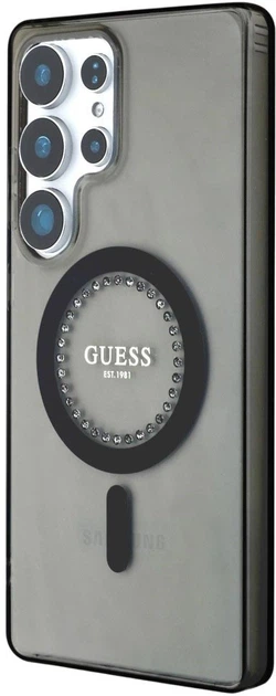 Панель Guess Rhinestones Printed Classic Logo MagSafe для Samsung Galaxy S25 Ultra Black (3666339449537) - зображення 2