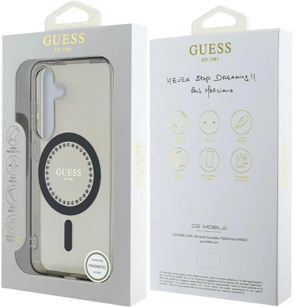 Панель Guess Rhinestones Printed Classic Logo MagSafe для Samsung Galaxy S25 Ultra Black (3666339449537) - зображення 8