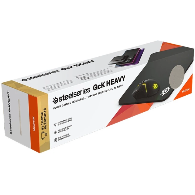 Ігрова поверхня SteelSeries QcK Heavy Medium 320х270х6мм - Фото 3 Ігрова поверхня SteelSeries QcK Heavy Medium 320х270х6мм - зображення 3