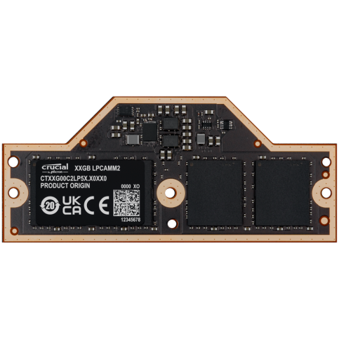 Оперативна пам'ять Crucial LPDDR5X-7500 32768 MB PC5-60000 LPCAMM2 (CT32G75C2LP5X) - Фото 1 Оперативна пам'ять Crucial LPDDR5X-7500 32768 MB PC5-60000 LPCAMM2 (CT32G75C2LP5X) - зображення 1