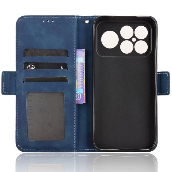 Чехол Deexe Wallet Stand для Xiaomi Poco F8 Ultra - Blue - изображение 3