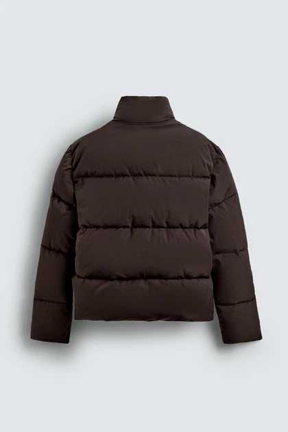 Куртка Zara дута водовідштовхуюча коричневий 0732/312/717 M - Фото 9 Куртка Zara дута водовідштовхуюча коричневий 0732/312/717 M - зображення 9
