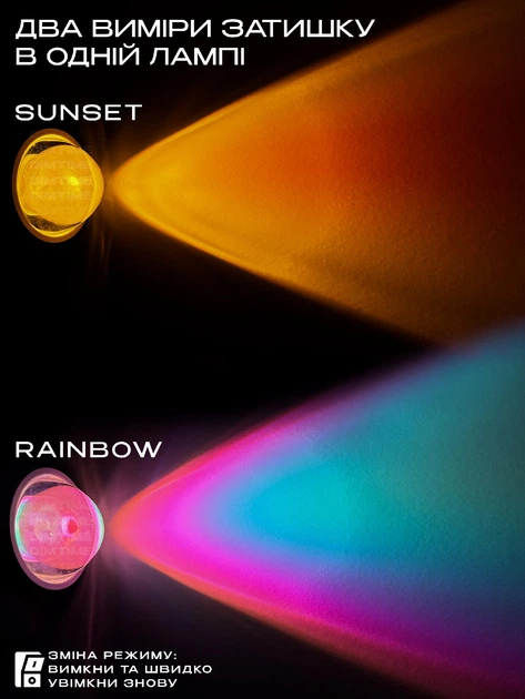 Підлоговий торшер 3 в 1 "Liquid sunset" двостороння лампа заходу сонця з динамічним ефектом води, 150 см, 5 світлофільтрів, 220В (700086) - изображение 2