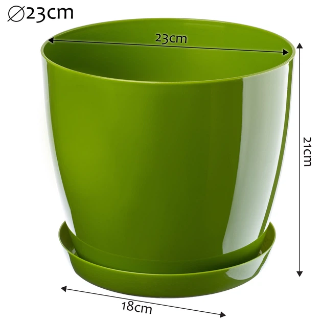 Квітковий горщик з підставкою Kadax Agen K10589 3 шт - зображення 3