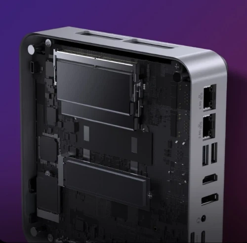 Неттоп Chuwi AuBox 8745, Silver, Ryzen 7 8745HS (8x3.8-4.9 GHz), 16Gb DDR5 5600 MHz, 512Gb SSD NVMe, Radeon 780M, WiFi 6, Bluetooth 5.3, 2x2.5GLan, 2xType-C / 2xUSB 3.2 / 2xUSB 2.0, HDMI/DP, Windows 11 Pro, кріплення VESA у комплекті (CWI603) - Фото 3 Неттоп Chuwi AuBox 8745, Silver, Ryzen 7 8745HS (8x3.8-4.9 GHz), 16Gb DDR5 5600 MHz, 512Gb SSD NVMe, Radeon 780M, WiFi 6, Bluetooth 5.3, 2x2.5GLan, 2xType-C / 2xUSB 3.2 / 2xUSB 2.0, HDMI/DP, Windows 11 Pro, кріплення VESA у комплекті (CWI603) - изображение 3