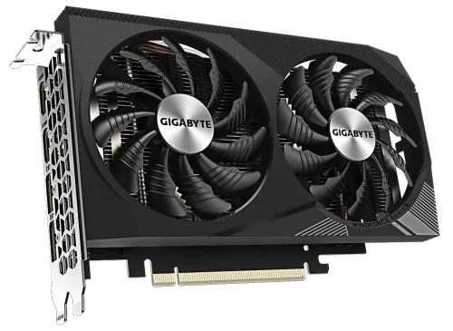 Відеокарта GeForce RTX 3050, Gigabyte, WINDFORCE V2, 8Gb GDDR6, 128-bit, 2xHDMI/2xDP, 1777/14000 MHz, 8-pin (GV-N3050WF2V2-8GD) - изображение 3