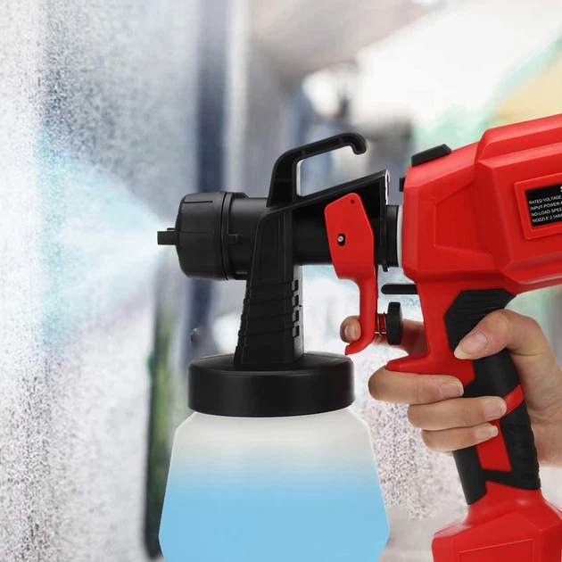 Акумуляторний фарборозпилювач Cordless Paint Spray Gun 0.8L 400W Red - зображення 6