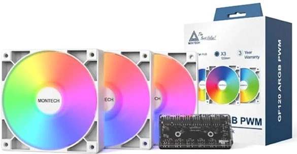 Кулер MONTECH GF120 V2 ARGB PWM 3I1(W) 320524 - зображення 5