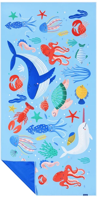 Ręcznik Spokey KIDDY 943520 szybkoschnący 80 x 160 cm zwierzęta morskie (5905339435200) - obraz 1