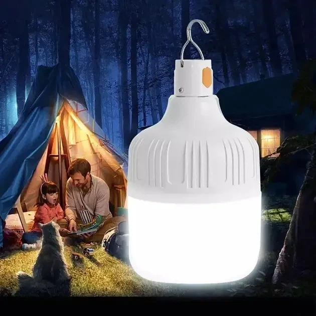 Кемпінговий переносний ліхтар LED-лампа 100 W на гачку - изображение 3