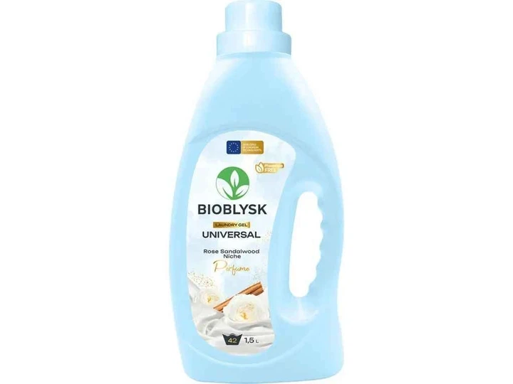 Гель для прання парфумований BioBlysk Universal & Rose Sandalwood Niche Perfume 1,5 л - Фото 1 Гель для прання парфумований BioBlysk Universal & Rose Sandalwood Niche Perfume 1,5 л - зображення 1