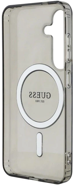 Панель Guess Glitter Circle Classic Logo MagSafe для Samsung Galaxy S25 Black (3666339449759) - зображення 6