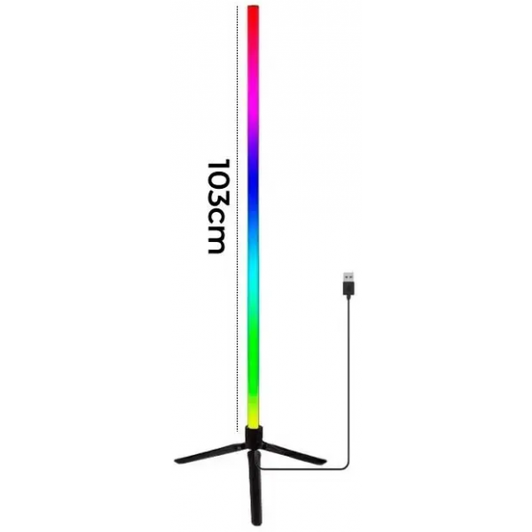 Лампа підлогова RGB з керуванням голосом 103см + Пульт, від USB, 5v-2026 / Світильник (L) - зображення 10