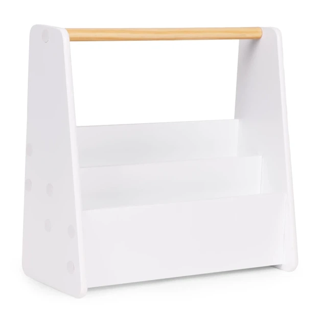 Dziecięcy regał-organizer EcoToys Montessori 2 poziomy biały (5905817009282) - obraz 1