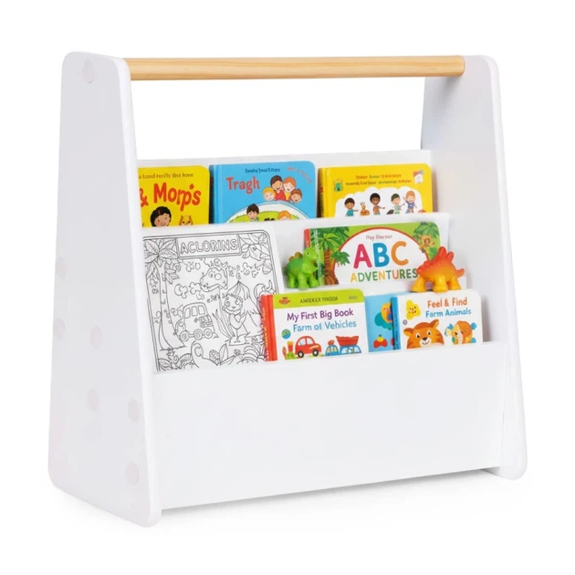 Dziecięcy regał-organizer EcoToys Montessori 2 poziomy biały (5905817009282) - obraz 4