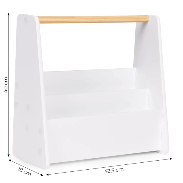 Dziecięcy regał-organizer EcoToys Montessori 2 poziomy biały (5905817009282) - obraz 6