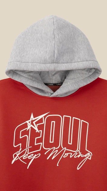 Худі з принтом чоловічий LAWA P-MT02304 XL Темно-червоний shop (2000999379109) - зображення 2