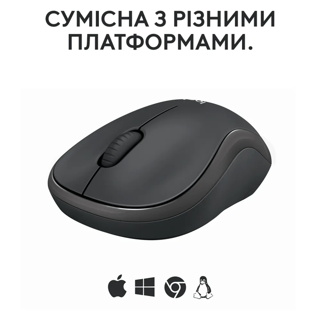 Миша Logitech M240 Silent Bluetooth Graphite - Фото 3 Миша Logitech M240 Silent Bluetooth Graphite - изображение 3