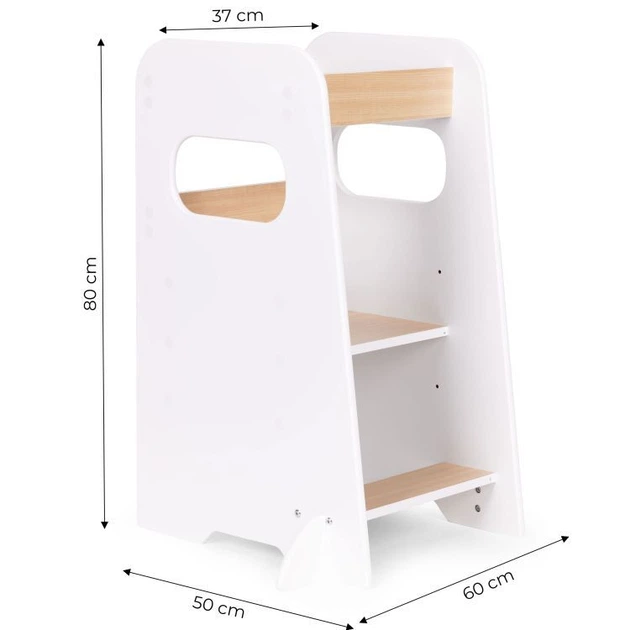 Podest dwustopniowy EcoToys Montessori Pomocnik kuchenny dla dzieci (5905817009275) - obraz 9