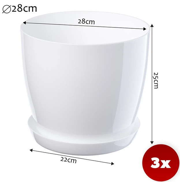 Квітковий горщик з підставкою Kadax Agen K8126 3 шт - зображення 2