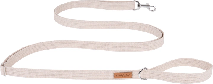 Регульований повідець Amiplay Cotton Easy Fix XL 160 - 300 см Бежевий (5906160228023) - зображення 1