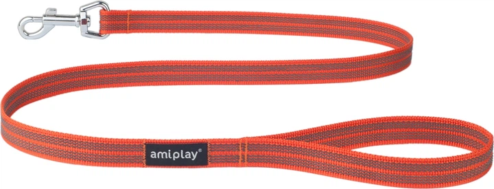Повідець Amiplay Rubber S - M 120 x 1,6 см Помаранчевий (5907563221697) - зображення 1