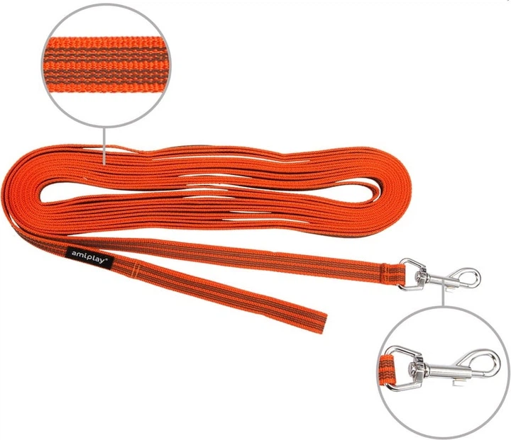 Нашийник для тренувань Amiplay Rubber S - M 500 x 1,6 см Помаранчевий (5907563221819) - зображення 4