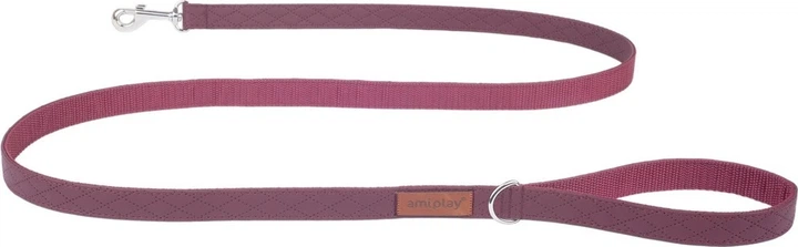 Smycz Amiplay New York XL 140 cm Bordowa (5907563253636) - obraz 1