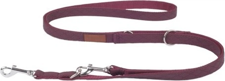 Smycz regulowana Amiplay New York 6 w 1 XL 100 - 200 cm Bordowa (5907563253711) - obraz 1