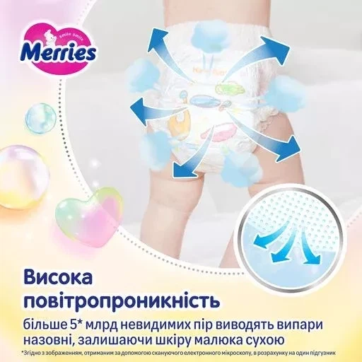 KAO Merries подгузники-трусики, L (9-14 кг), 46 шт - изображение 3