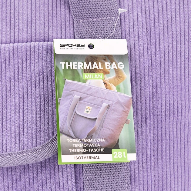 Термосумка Spokey MILAN 944853 для їжі та напоїв 28 л Фіолетова (5905339448538) - зображення 7