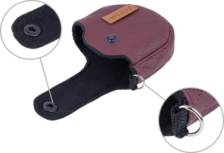 Smycz automatyczna Amiplay Infini z obudową New York L 5 m Bordowa (5907563271906) - obraz 4