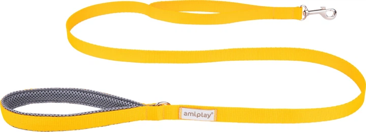 Повідець Amiplay Samba XL 150 см жовтий (5907563277762) - зображення 1