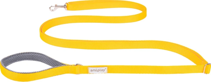 Регульований повідець Amiplay Samba Easy Fix XL 160 - 300 см Жовтий (5907563278004) - зображення 1