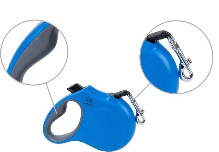 Smycz automatyczna Amiplay Infini Freedom M 5 m Niebieska (5907563279520) - obraz 2