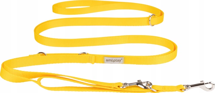 Регульований повідець Amiplay Samba 8 в 1 L 200 - 400 см Жовтий (5907563301535) - зображення 1